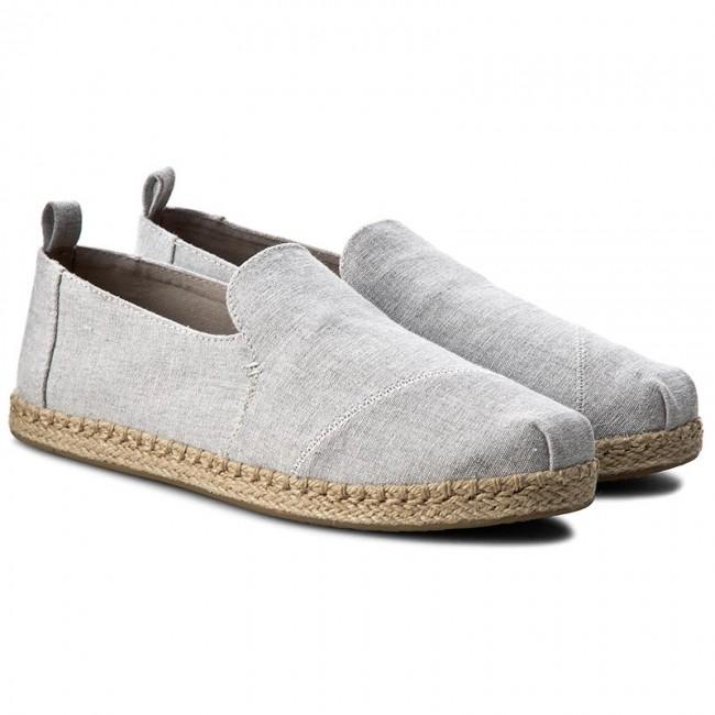 Toms scarpa in tela chambray Deconstructed Alpargata 10009838 grigio