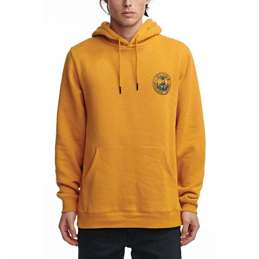 Globe Felpa da uomo con cappuccio Diverge GB02033017 giallo oro