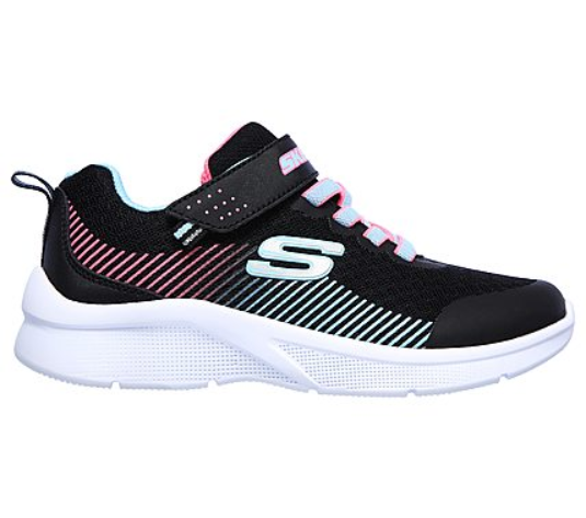 Skechers scarpa da ginnastica da bambina Microspec 302016 BKAQ nero turchese