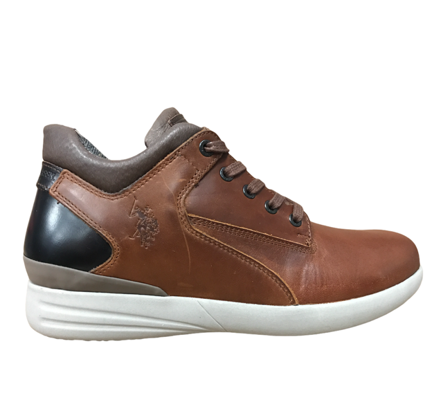 U.S. Polo Assn. scarpa casual da uomo in pelle Winter YETZI4072W8/L1 marrone