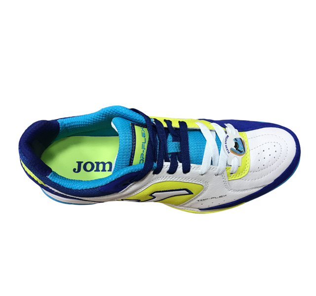 Joma scarpa da calcetto per erba sintetica Top Flex 622 TOPW.622.IN bianco azzurro