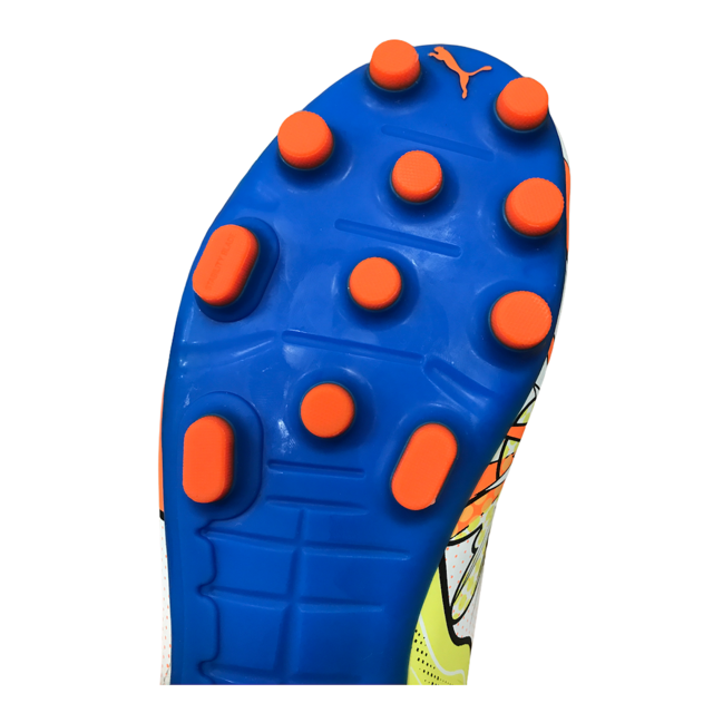 Puma scarpa da calcio da uomo evoPOWER 4.2 POP AG 103650 01 bianco-arancio-blu