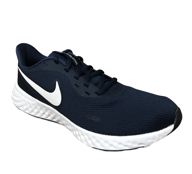 Nike scarpa da corsa da uomo Revolution 5 BQ3204 400 blu-bianco