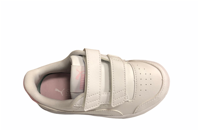 Puma sneakers da bambina Shuffle V Ps 375689 04 white pink