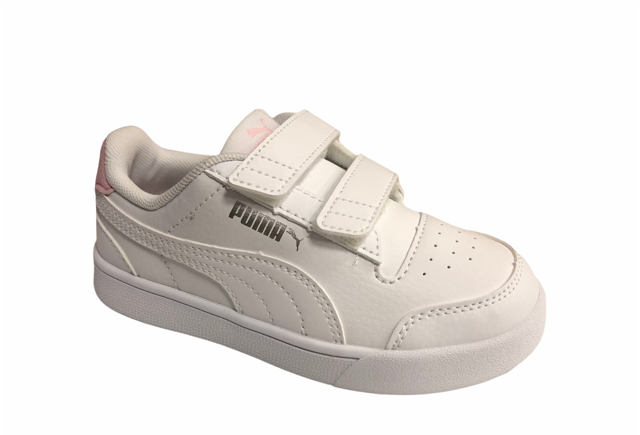 Puma sneakers da bambina Shuffle V Ps 375689 04 white pink