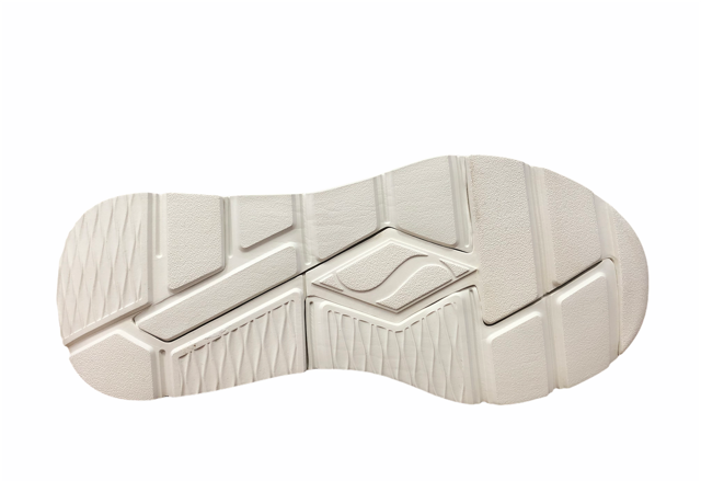Skechers scarpa sneakers da donna con rialzo al tallone Rovina Clean Sheen 155046/WHT bianco