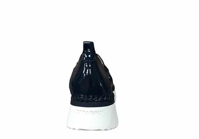 Stonefly scarpa casual in vernice da donna Elitte Lady 1 Naplack 213921 144 blu oceano