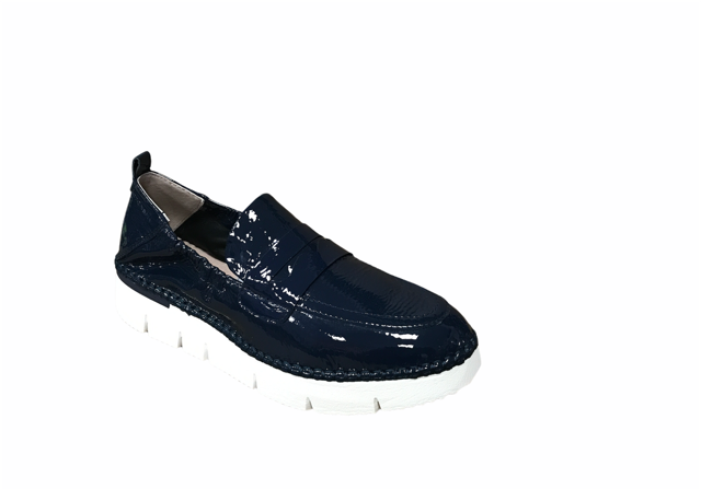 Stonefly scarpa casual in vernice da donna Elitte Lady 1 Naplack 213921 144 blu oceano