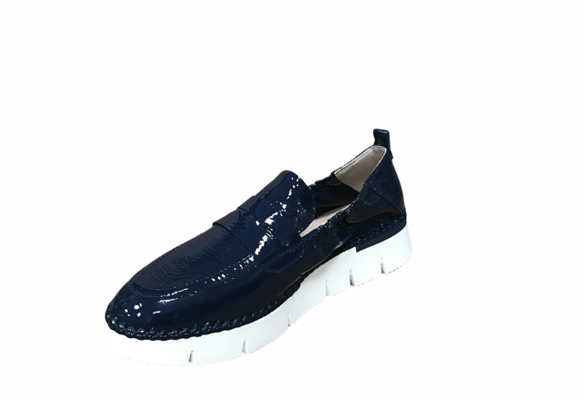 Stonefly scarpa casual in vernice da donna Elitte Lady 1 Naplack 213921 144 blu oceano