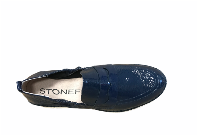 Stonefly scarpa casual in vernice da donna Elitte Lady 1 Naplack 213921 144 blu oceano