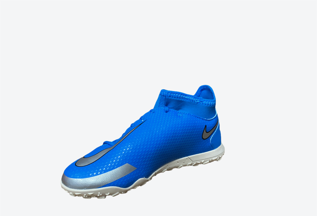 Nike scarpa da calcetto da ragazzo Phantom GT Club DF TF CW6729 400 blu-argento