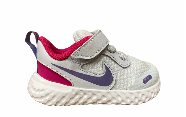 Nike scarpa da corsa da bambina Revolution 5 (TDV) BQ6573 018 football grey purple pulse