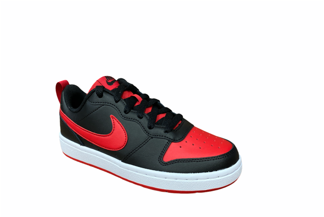 Nike scarpa sneakers da ragazzi Court Borough Low BQ5448 007 nero rosso