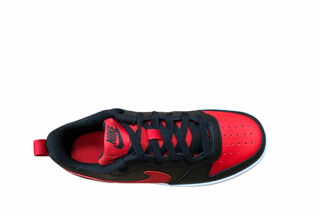 Nike scarpa sneakers da ragazzi Court Borough Low BQ5448 007 nero rosso
