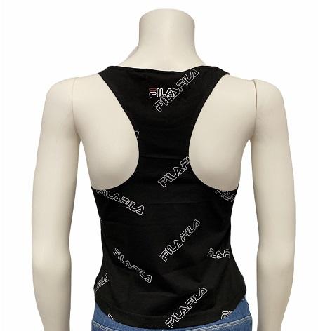 Fila canotta da donna cropped JANAY AOP 683305 002 nero