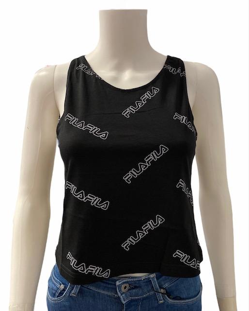 Fila canotta da donna cropped JANAY AOP 683305 002 nero