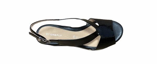 Stonefly sandalo da donna Diva 10 Patant Leather 213774 000 nero
