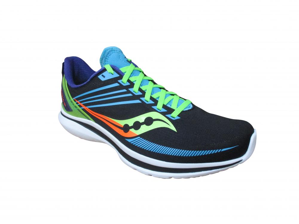 Saucony scarpa da corsa da uomo Kinvara 12 S20619 25 nero verde azzurro