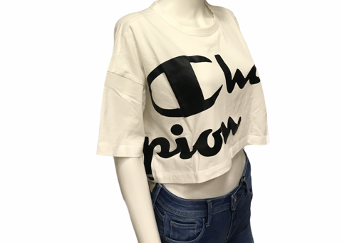 Champion maglietta corta da donna Top Crop 112625 WHT bianco
