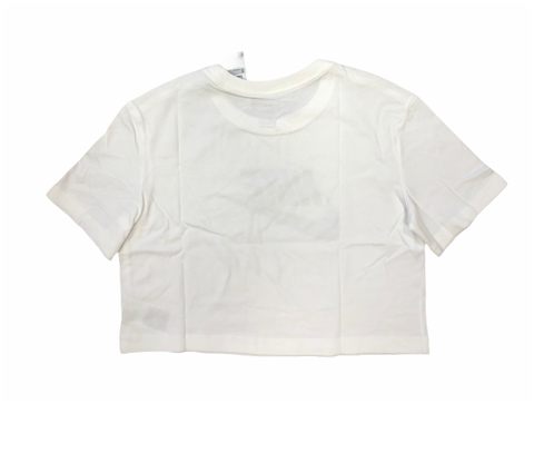 Nike T-shirt crop da donna con logo Essential BV6175 100 bianco