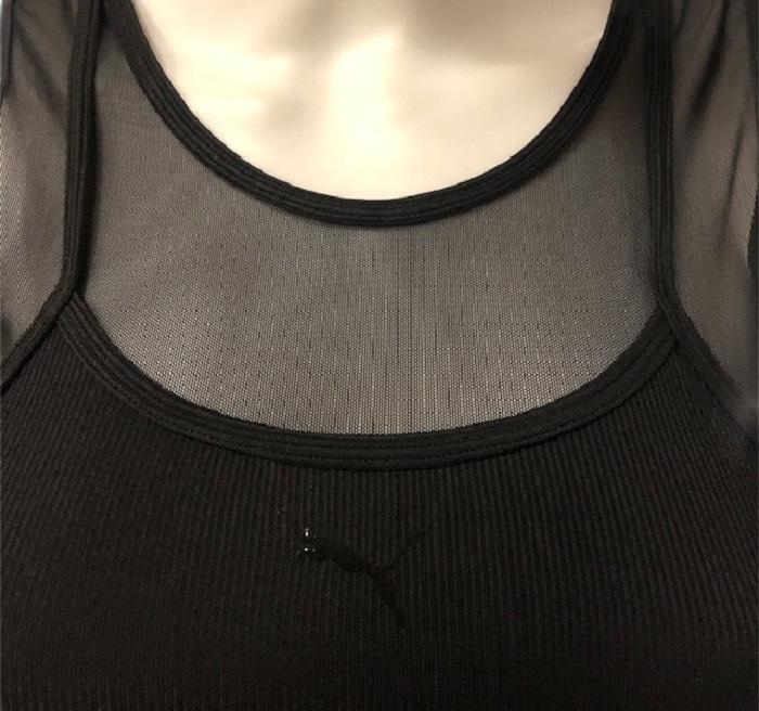 Puma canotta sportiva da donna Studio LAYERED CROP TOP 520223 01 nero