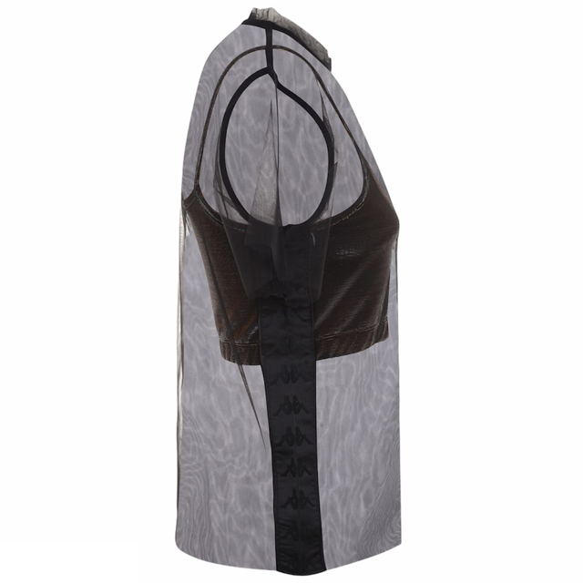 Kappa maglietta velo e top da donna 222 BANDA Sparkle Eder 3115W8W nero bronzo