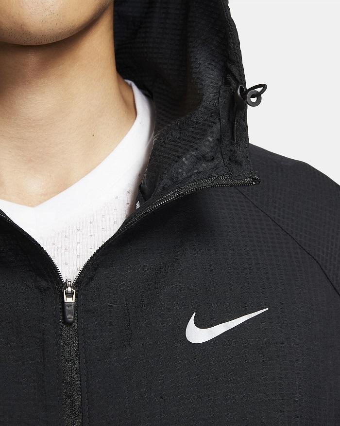 Nike felpa con cappuccio e cerniera intera Essential CU5358-010 nero argento