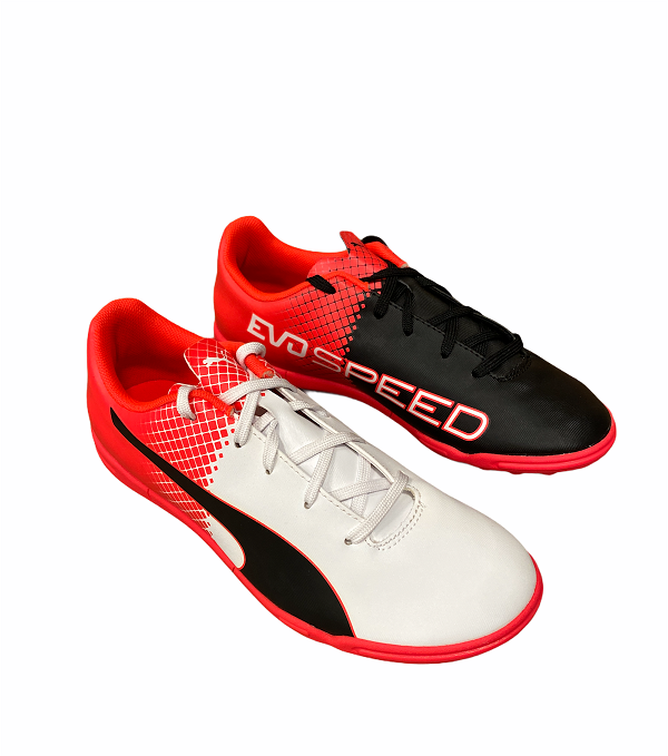 Puma scarpe da calcetto da ragazzo ecoSPEED 5.5 TT Jr 103630 03 rosso-nero-bianco