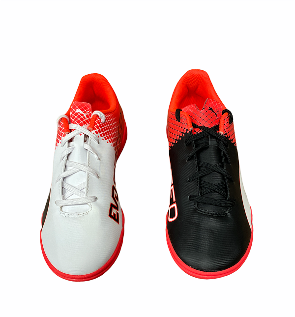 Puma scarpe da calcetto da ragazzo ecoSPEED 5.5 TT Jr 103630 03 rosso-nero-bianco