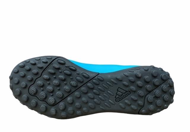 Adidas scarpa da calcetto da ragazzo X 19.4 TF Jr F35347 bianco-celeste
