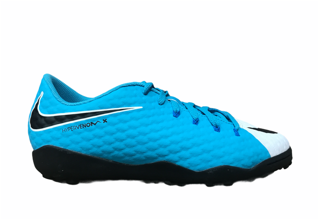 Nike scarpa da calcetto da ragazzo Hyperveomx Phelon III TF 852598 104 azzurro