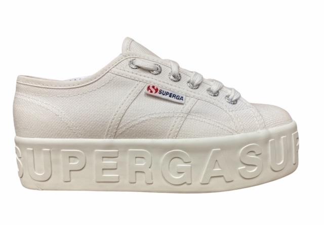 Superga sneakers con zeppa la donna Lettering 3D 2790 S71183W 901