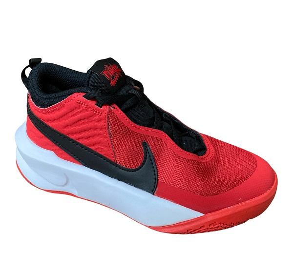 Nike scarpa da pallacanestro da ragazzo Team Hustle D 10 CW6735 600 rosso-nero