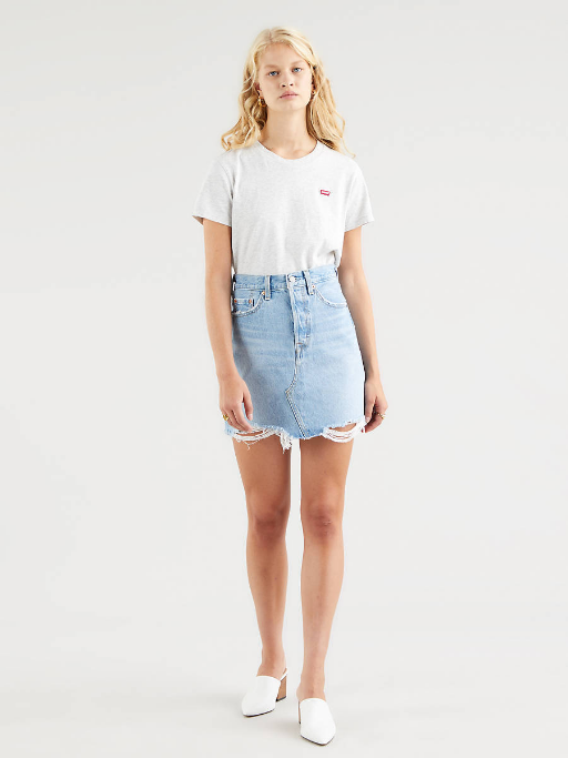 Levi's gonna a taglio vivo a vita alta da donna 778820040 indaco chiaro
