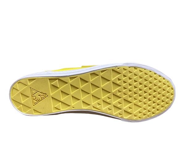 Le Coq Sportif scarpa sneakers da adulti in tela Deuville Plus 1311695 giallo limone