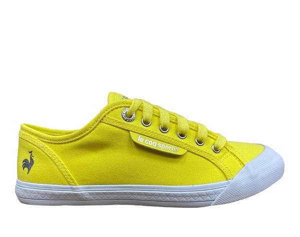 Le Coq Sportif scarpa sneakers da adulti in tela Deuville Plus 1311695 giallo limone