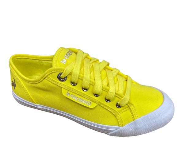 Le Coq Sportif scarpa sneakers da adulti in tela Deuville Plus 1311695 giallo limone