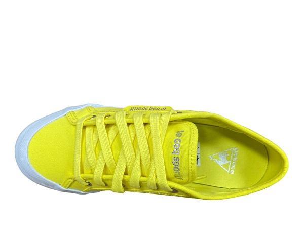 Le Coq Sportif scarpa sneakers da adulti in tela Deuville Plus 1311695 giallo limone