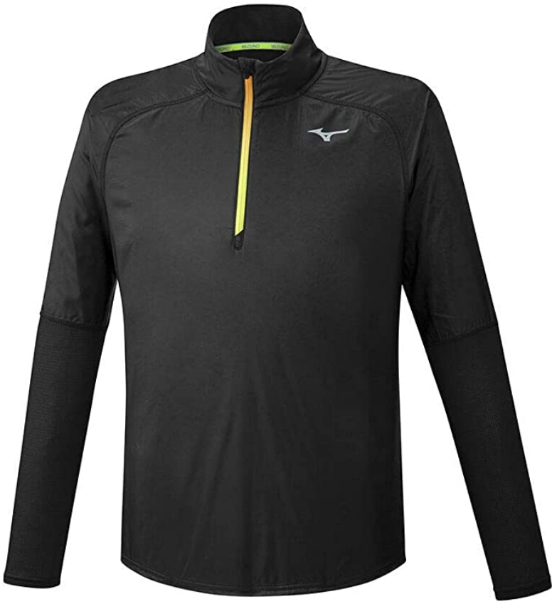 Mizuno maglia da corsa mezza zip da uomo Active Aeroflow LS J2GC0525 09 nero