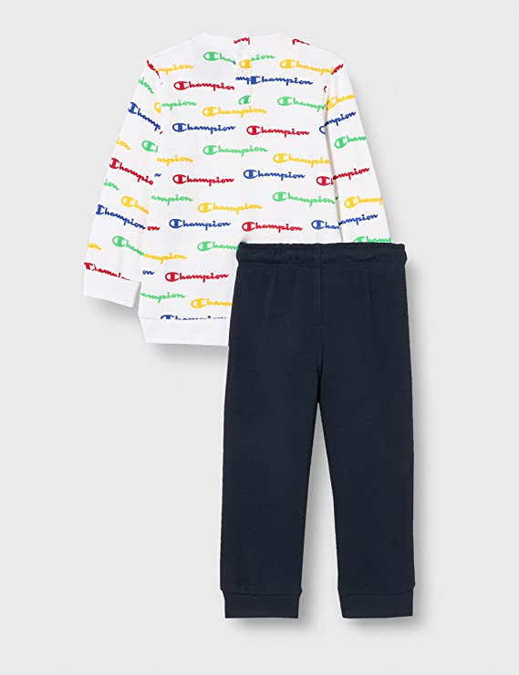 Champion Tuta da Infant in cotone leggero Legacy American 306301 WL001 bianco blu