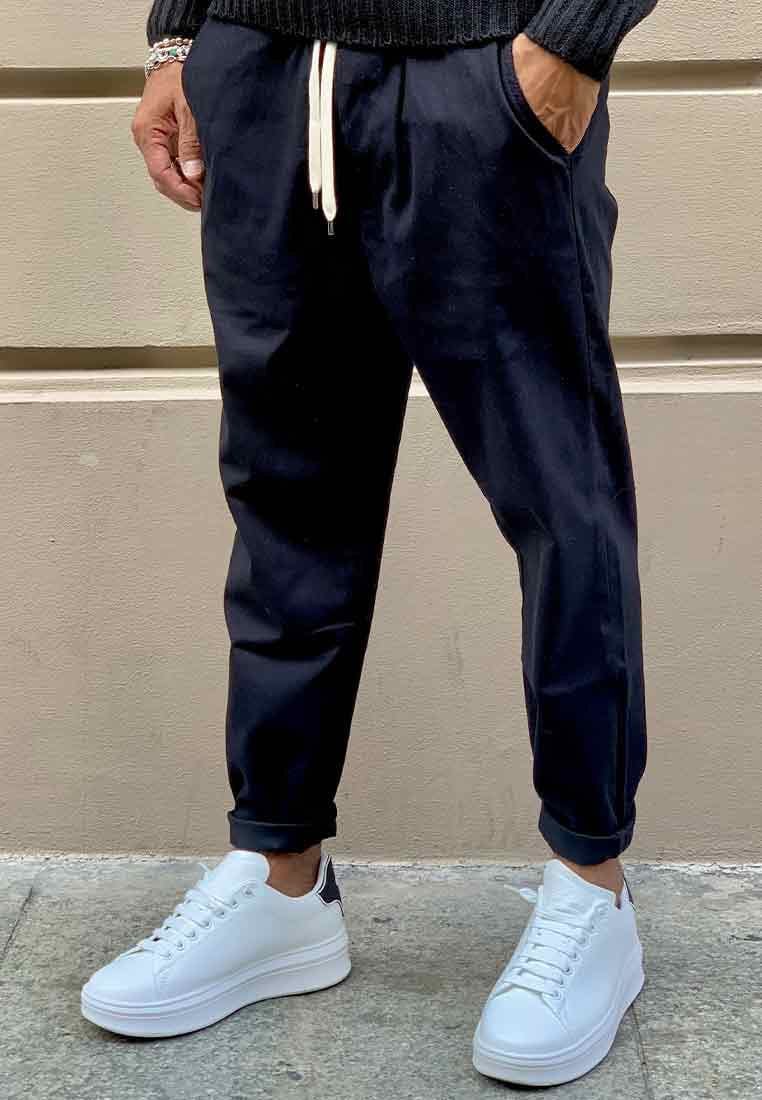 Klixs Pantalone in cotone con ealstico in vita 01140AP 1 nero