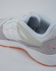 Sneakers Adidas Chaos EF1061 da ragazza, colorazione bianca, design moderno, vista laterale tallone interno