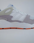 Sneakers Adidas Chaos EF1061 da ragazza, colorazione bianca, design moderno, vista laterale