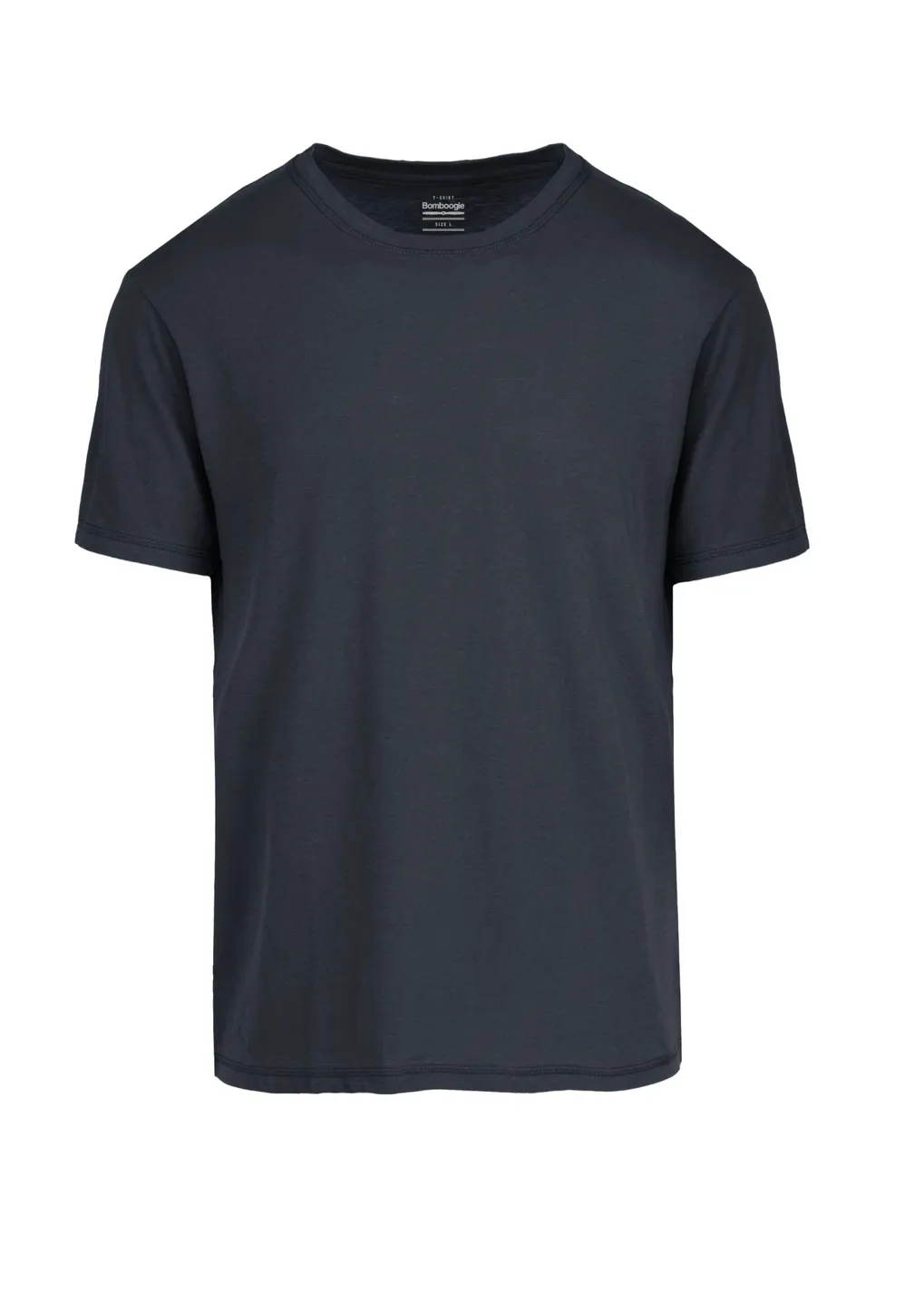 Bomboogie T-shirt girocollo da uomo in cotone fiammato TM7903TJSSG 297 poseidon blue