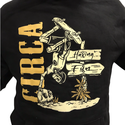 C1RCA felpa da uomo con cappuccio Eyes Crew MCN0125 nero
