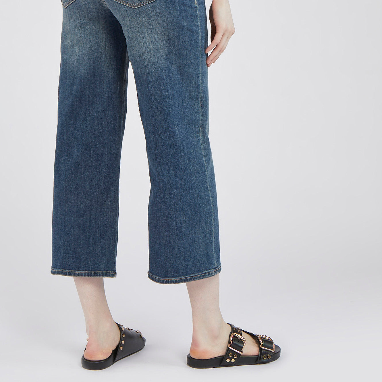 CafèNoir Pantalone Denim Culotte Greta C7JJ3150 B007 blu medio chiaro