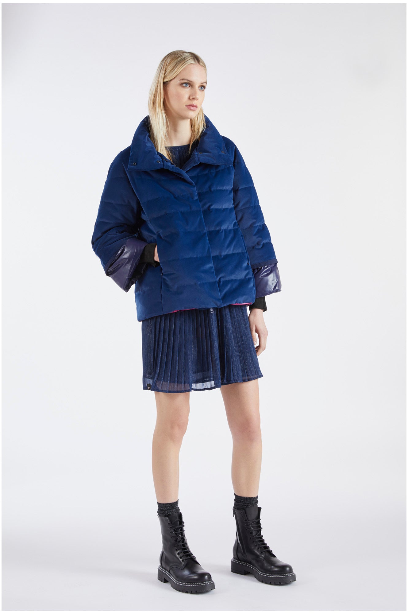 CafèNoir Piumino Svasato da donna C7JN0032 B012 blu