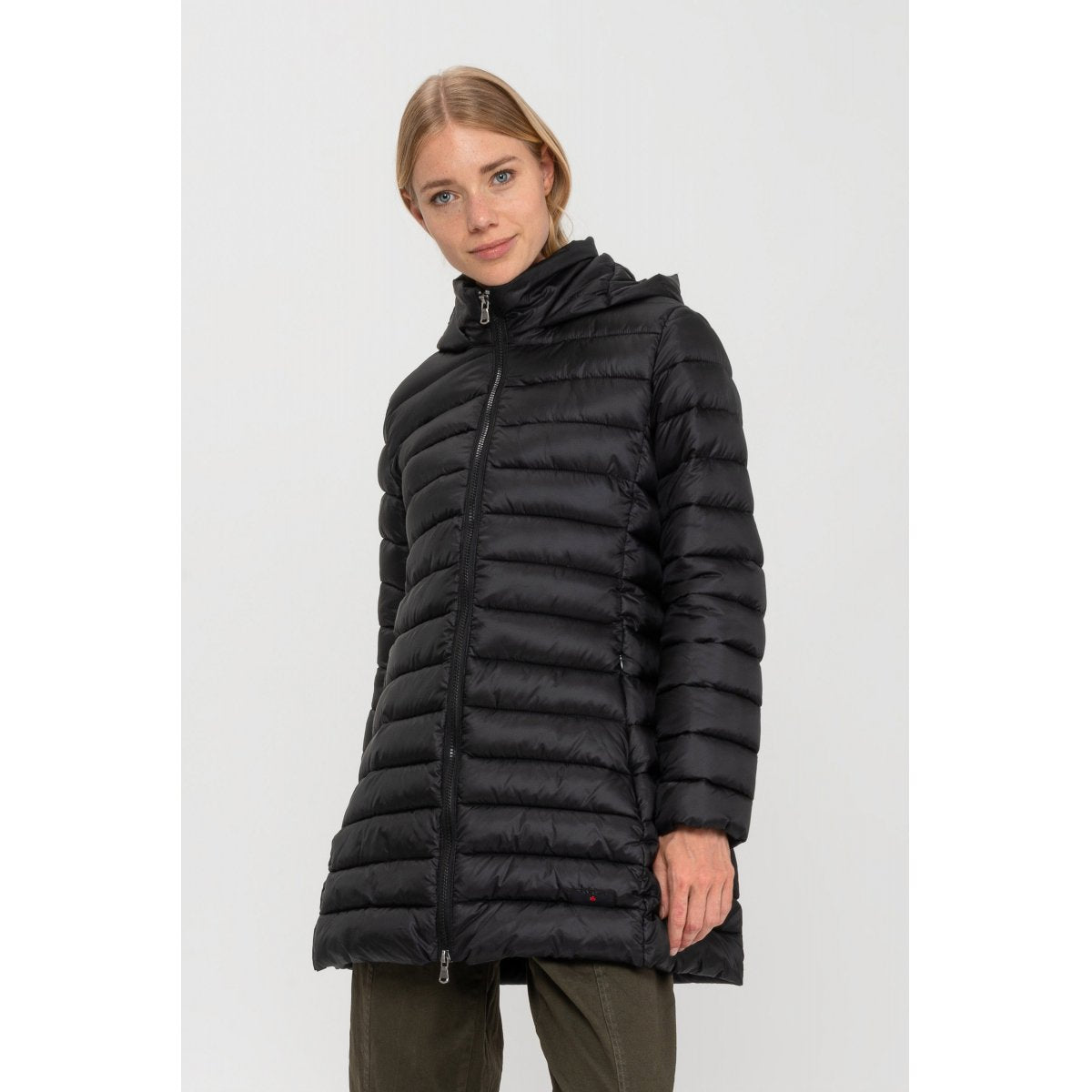 Canadian Giacca lunga da donna con cappuccio Teslin Recycled CN.G220204WRE/BLA nero