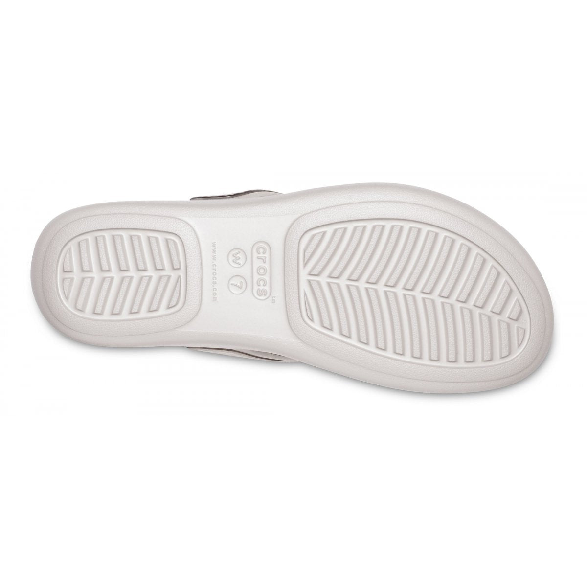 Crocs sandalo infradito da donna Monterey Wedge Flip W 206303-0GO argento platino