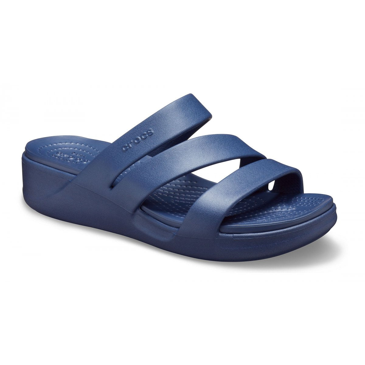 Crocs sandalo da donna con rialzo al tallone Monterey Wedge 206304-410 blu